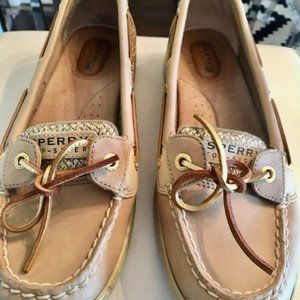 Women's Beige/Gold Accent Sperry Top Sider Shoe